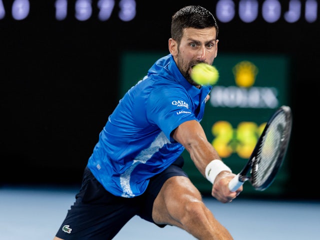 Novak Djokovic in action at the Australian Open on January 15, 2025 Novak Djokovic in action at the Australian Open on January 15, 2025