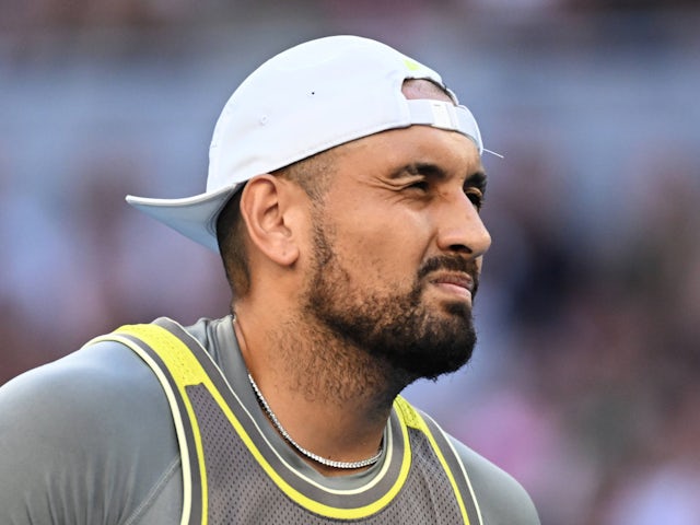 Nick Kyrgios reacts at the Australian Open on January 13, 2025 Nick Kyrgios reacts at the Australian Open on January 13, 2025