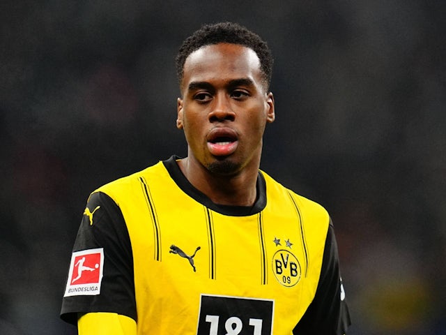 Borussia Dortmund's Jamie Gittens on January 17, 2025 Borussia Dortmund's Jamie Gittens on January 17, 2025