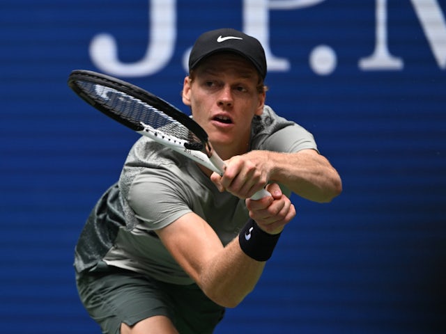Jannik Sinner in action at the US Open on August 29, 2024 Jannik Sinner in action at the US Open on August 29, 2024