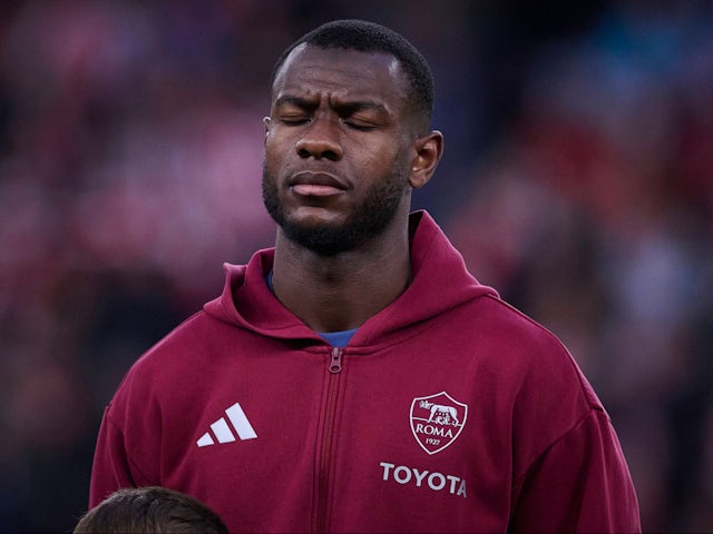 Roma's Evan Ndicka pictured on March 9, 2025