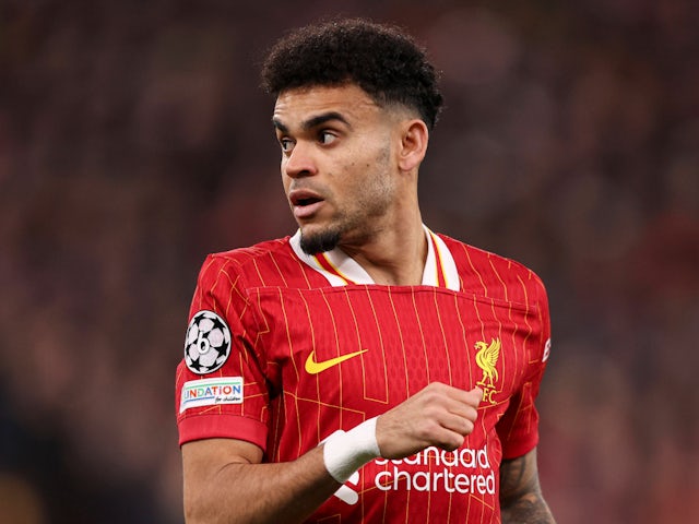 Liverpool's Luis Diaz pictured on March 11, 2025