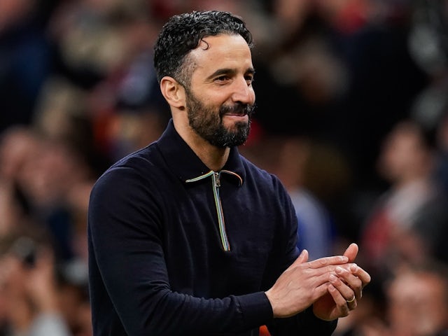 Manchester United head coach Ruben Amorim on April 17, 2025